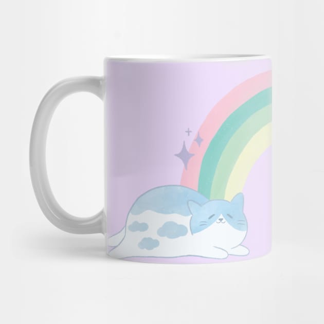 Pastel Cloud Rainbow Cats by awesomesaucebysandy